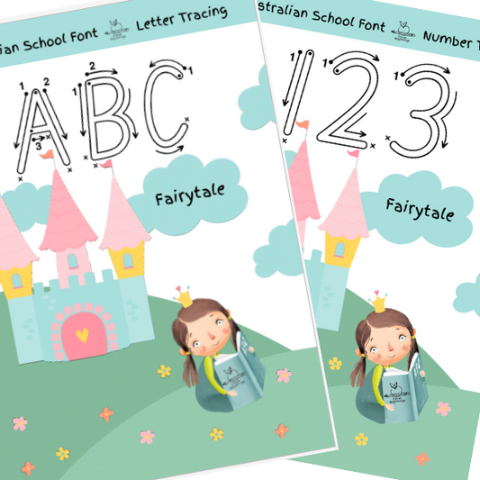 *BUNDLE* ABC & 123 Fairytale Tracing Books (DIGITAL DOWNLOAD)